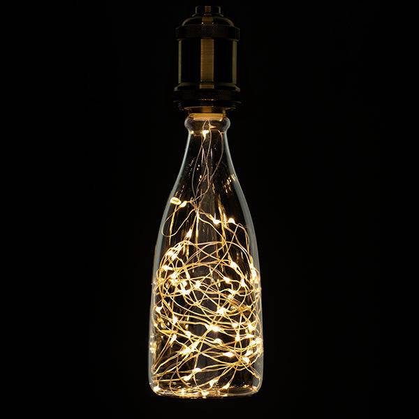 GloboStar® 99221 Λάμπα E27 DBC80 Deco Bottle SMD LED Copper String 3W 240 lm 320° AC 85-265V Edison Retro με Διάφανο Γυαλί Θερμό Λευκό 2700 K - ledmania.gr