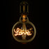 GloboStar® 99252 Λάμπα E27 G125 Deco Soft Letter Love LED FILAMENT 4W 340 lm 320° AC 85-265V Edison Retro με Διάφανο Γυαλί Ultra Θερμό Λευκό 2200 K Dimmable - ledmania.gr