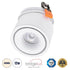 GloboStar® OMEGA-R 60294 Χωνευτό LED Spot Downlight TrimLess Φ10cm 12W 1560lm 36° AC 220-240V IP20 Φ10 x Υ8.2cm - Στρόγγυλο - Λευκό - Φυσικό Λευκό 4500K - Bridgelux COB - 5 Years Warranty - ledmania.gr