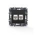 PRIME ΠΡΙΖΑ ΔΙΚΤΥΟΥ 2xRJ45 CAT6 UTP IP20 MAT ΑΝΘΡΑΚΙ - ledmania.gr