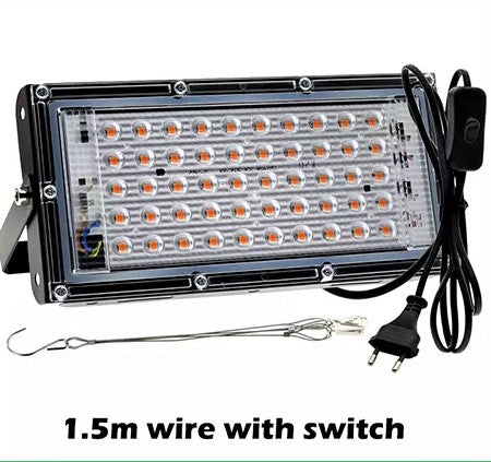 100w-Πλήρους φάσματος LED Φωτισμός ανάπτυξης φυτών AC220V με διακόπτη On-Off για υδροπονικό φωτισμό φυτών θερμοκηπίου-τεμ1