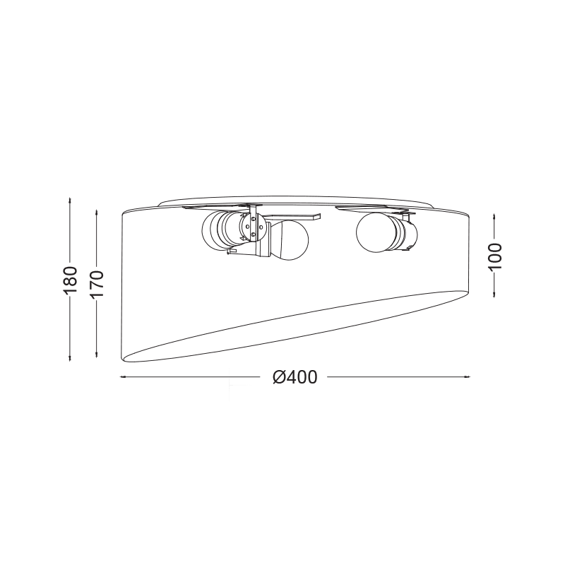 Φ/Σ ΟΡΟΦΗΣ 3ΧΕ27 ΛΕΥΚΟ ΥΦΑΣΜΑ+ΑΚΡΥΛΙΚΟ  Φ40ΧΗ18CM - ledmania.gr