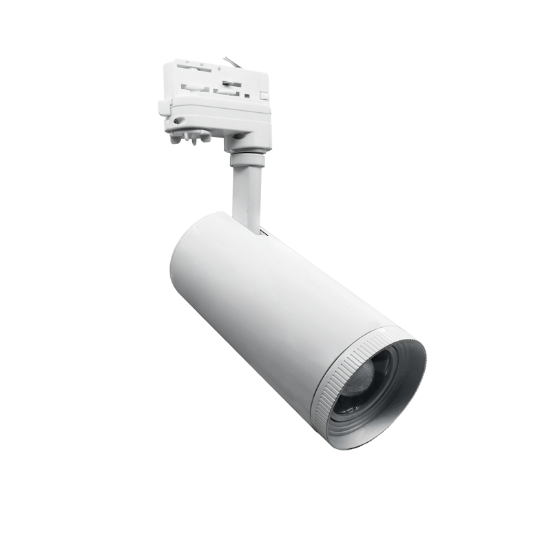 WHITE LED COB TRACK LUMINAIRE AIMY 30W 3000K 3-PH 25-50° 3150LM 230V Ra80 - ledmania.gr