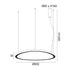 ^ΚΡΕΜΑΣΤΟ Φ/Σ LED 54W 3000K 4000LM HARMONY ΧΡΥΣΟ ΑΛΟΥΜΙΝΙΟ IP20 D60XH120CM - ledmania.gr