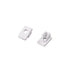 SET OF WHITE PLASTIC END CAPS FOR P129N, 2 PCS WITH HOLE - ledmania.gr
