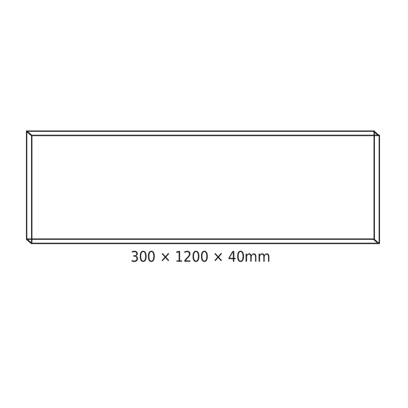 CEILING ALUM FRAME 30x120x4cm FOR PILO LED PANELS (NO SCREWS)