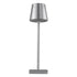 GloboStar® NEGA 60476 Μοντέρνο Επιτραπέζιο Φωτιστικό Πορτατίφ LED 2.2W 154lm 360° DC 5V Επαναφορτιζόμενο με Μπαταρία Li-ion 4000mAh - Διακόπτη Αφής - Θερμό Λευκό 4500K - Dimmable - D10 x H39cm - Ασημί - ledmania.gr