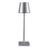 GloboStar® NEGA 60476 Μοντέρνο Επιτραπέζιο Φωτιστικό Πορτατίφ LED 2.2W 154lm 360° DC 5V Επαναφορτιζόμενο με Μπαταρία Li-ion 4000mAh - Διακόπτη Αφής - Θερμό Λευκό 4500K - Dimmable - D10 x H39cm - Ασημί - ledmania.gr