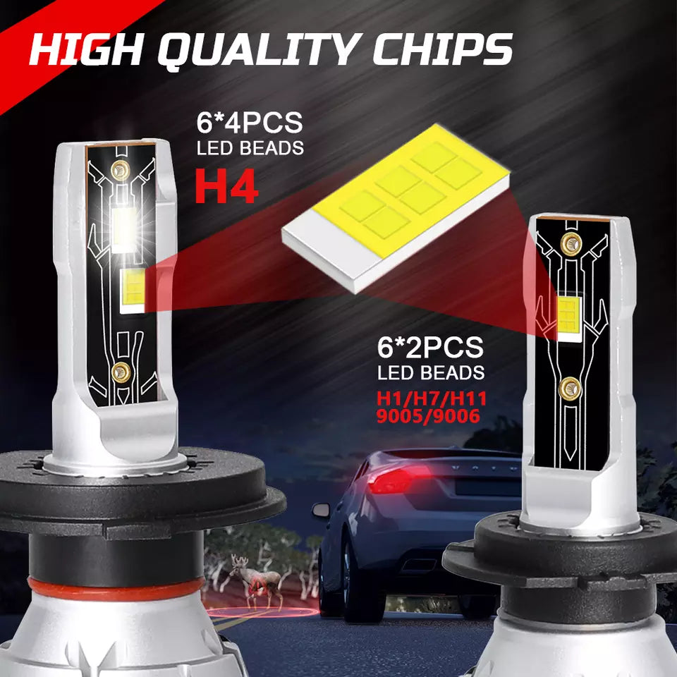 HB3 9005 Canbus Led Αυτοκινήτου 16000Lm-Cree Chip 3570 12-24v-Ψυχρο Λευκο-Σετ 2 τεμ.