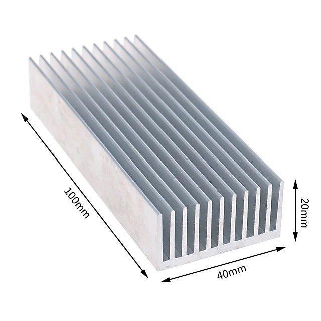 Ψύκτρα  Αλουμινίου Alloy Heatsink 100 × 40 × 20mm- Για Ψύξη Led chip IC υψηλής πίεσης LED - ledmania.gr