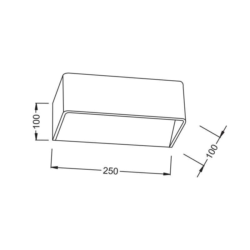 ΛΕΥΚΗ ΑΠΛΙΚΑ LED UP-DOWN PARALLEL 2X3W 230V 4000K 25000hrs - ledmania.gr