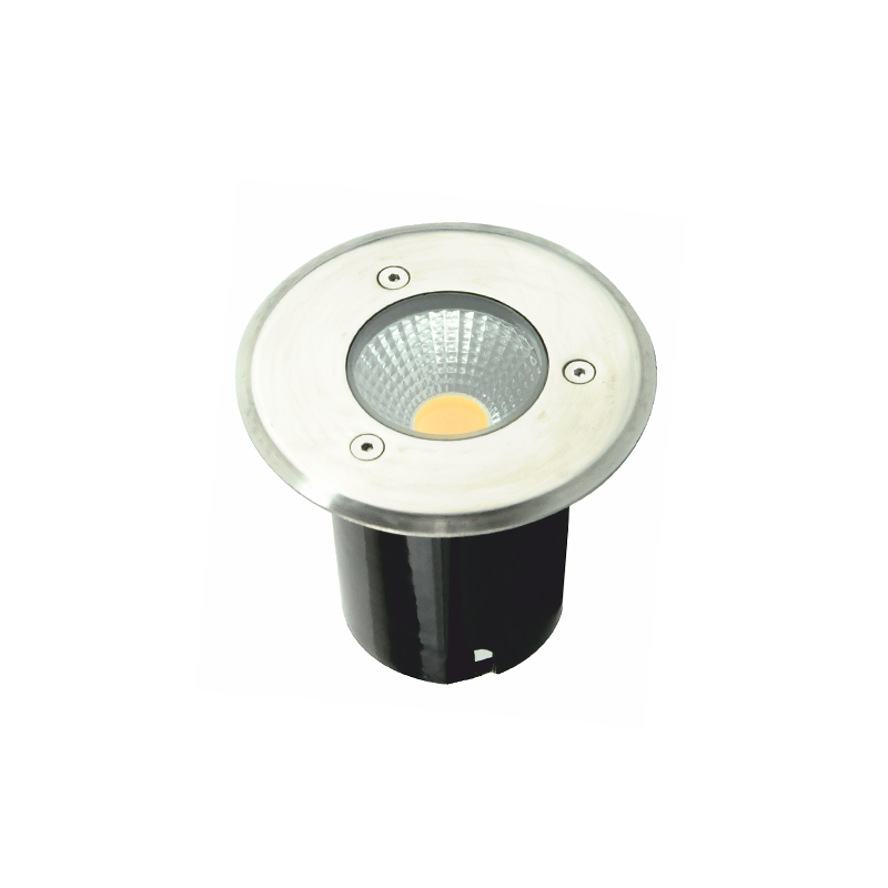 ^LED ROUND COB INGROUND SPOT LUMINAIRE 7W 450LM 3000K 45° 230V AC IP67 RA80 30000hrs