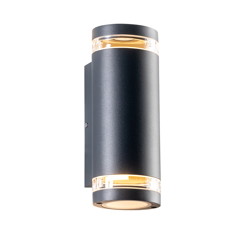^GU10 WALL LUMINAIRE 230V AC DARK GREY IP54 MAX.2X35W - ledmania.gr