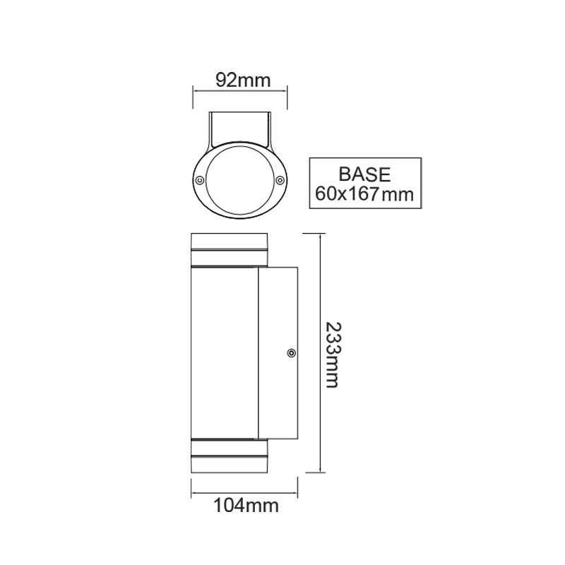 ^GU10 WALL LUMINAIRE 230V AC DARK GREY IP54 MAX.2X35W - ledmania.gr