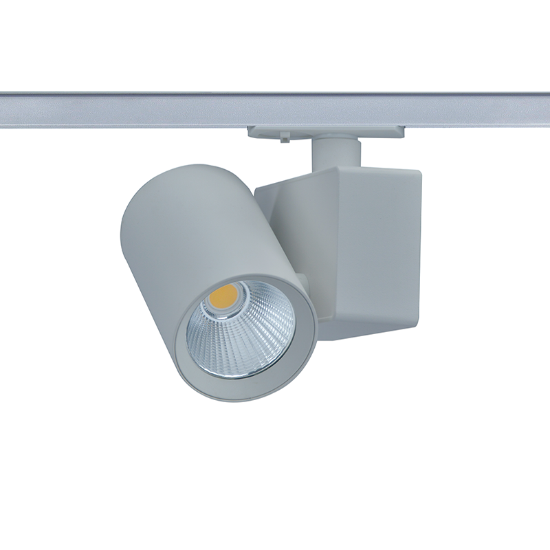 GREY LED TRACK LUMINAIRE 20W 3000K 1-PHASE 34° 2000LM 230V AC Ra80 - ledmania.gr