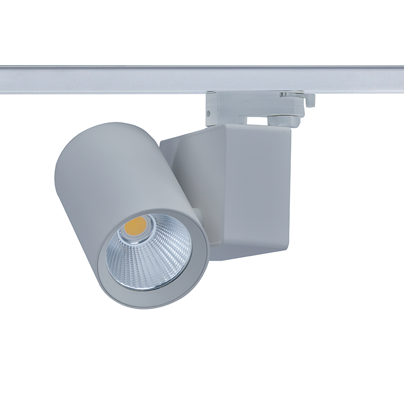 GREY LED TRACK LUMINAIRE 20W 4000K 1-PHASE 34° 2100LM 230V AC Ra80 - ledmania.gr
