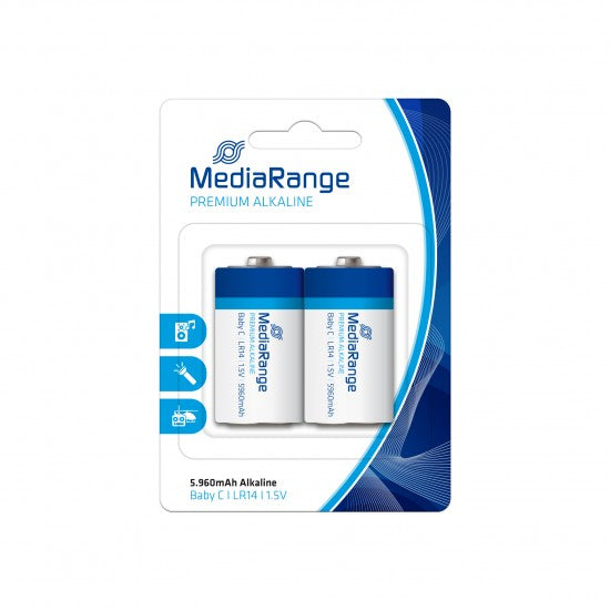 Αλκαλική Μπαταρία MediaRange Premium C 1.5V (LR14) (2 Pack)