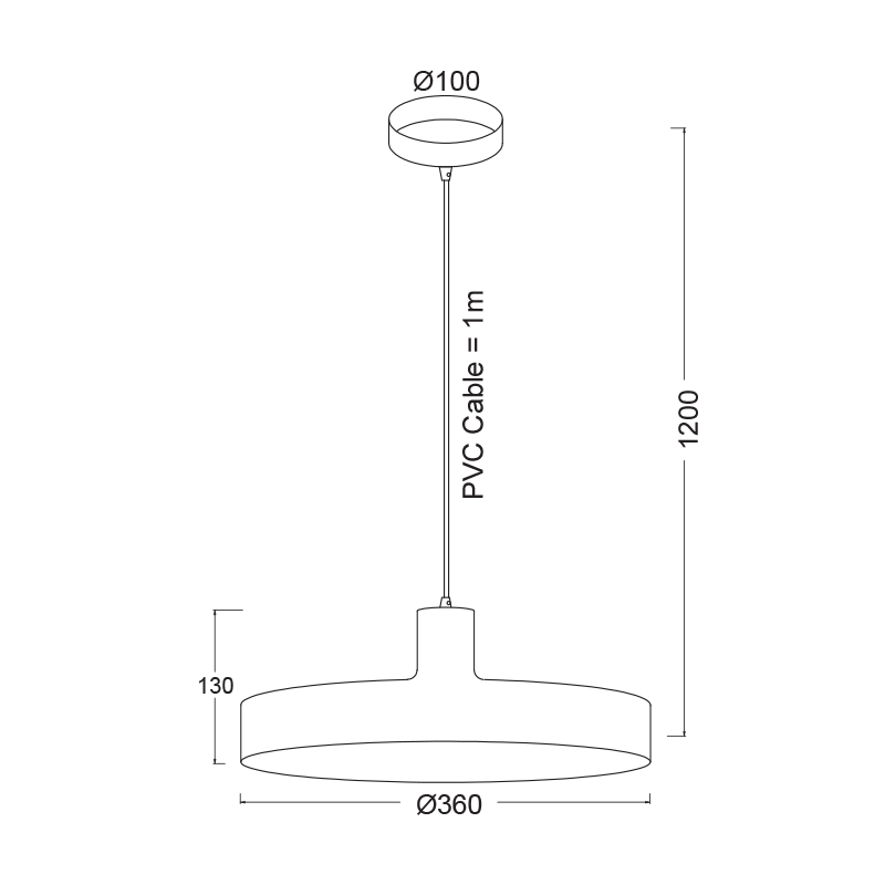ΚΡΕΜΑΣΤΟ Φ/Σ 1ΧΕ27 ΜΕΤΑΛΛΙΚΟ ΛΕΥΚΟ Φ36ΧΗ120CM DOMENICA - ledmania.gr