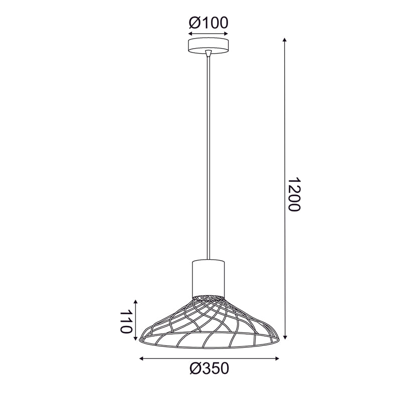 ^ΚΡΕΜΑΣΤΟ Φ/Σ 1xGU10 TORNADE ΜΑΥΡΟ ΜΕΤ/ΚΟ +ΞΥΛΟ Φ35Χ120CM - ledmania.gr