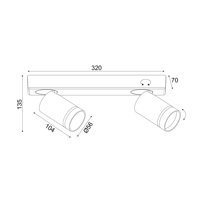 ^ΕΠΙΤΟΙΧΟ Φ/Σ 2XGU10 DIVINO ΓΚΡΙ ΑΛΟΥΜΙΝΙΟ IP20 32X7X13,5CM - ledmania.gr