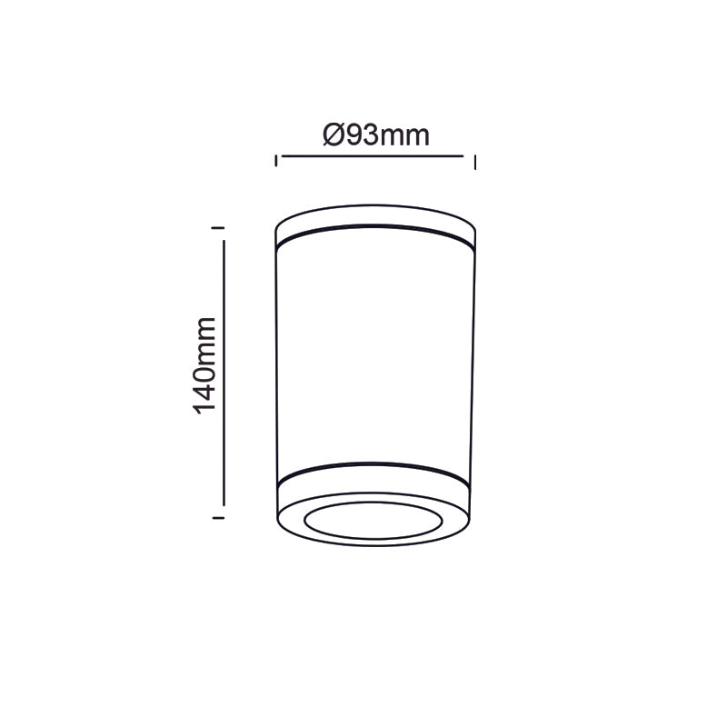 GU10  ROUND CEILING LUMINAIRE 230V AC RUST IP65 GU10 MAX.7W