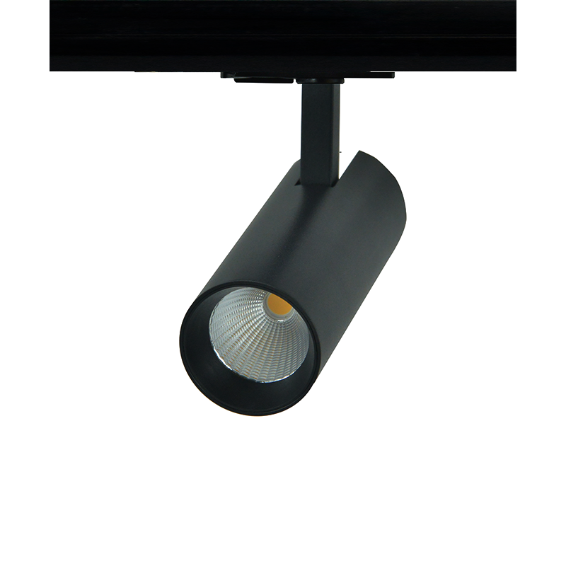 SAND BLACK LED TRACK LUMINAIRE 10W 3000K 1-PHASE 36° 1000LM 230V AC Ra80 Φ55*153MM 5YRS - ledmania.gr