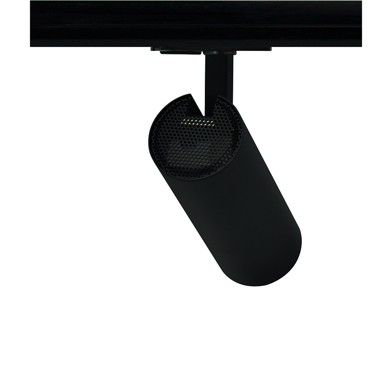 SAND BLACK LED TRACK LUMINAIRE 10W 4000K 1-PHASE 36° 1050LM 230V AC Ra80 Φ55*153MM 5YRS - ledmania.gr