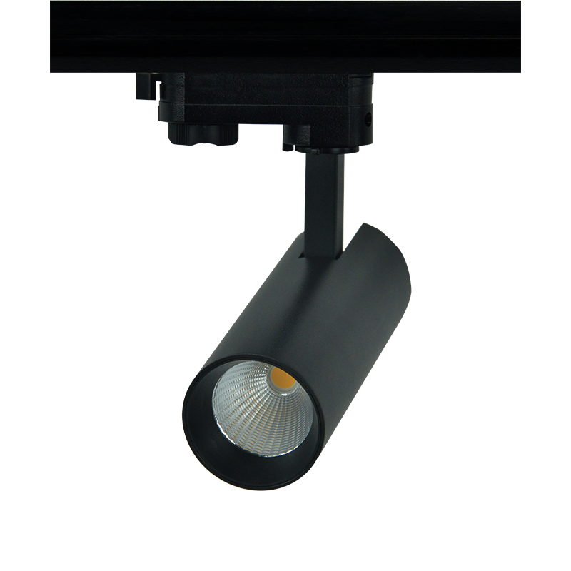 SAND BLACK LED TRACK LUMINAIRE 10W 4000K 3-PHASE 36° 1050LM 230V AC Ra80 Φ55*153MM 5YRS - ledmania.gr