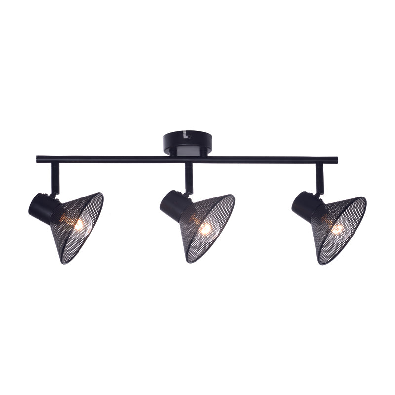 ΕΠΙΤΟΙΧΟ Φ/Σ 3ΧΕ14 PALOMA ΜΑΥΡΟ ΜΕΤΑΛΛΙΚΟ 53X13X19CM - ledmania.gr