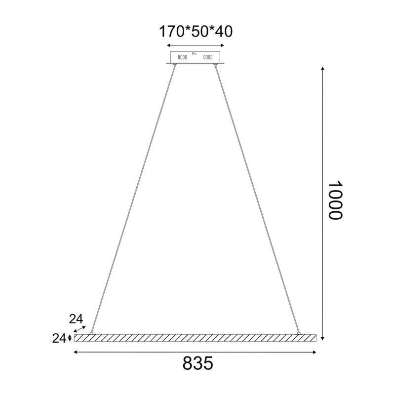 ΚΡΕΜΑΣΤΟ Φ/Σ LED 13W 3000K 1300LM CANELA ΞΥΛΟ+ΛΕΥΚΟ ΜΕΤ/ΚΟ 83,5X8XH100CM