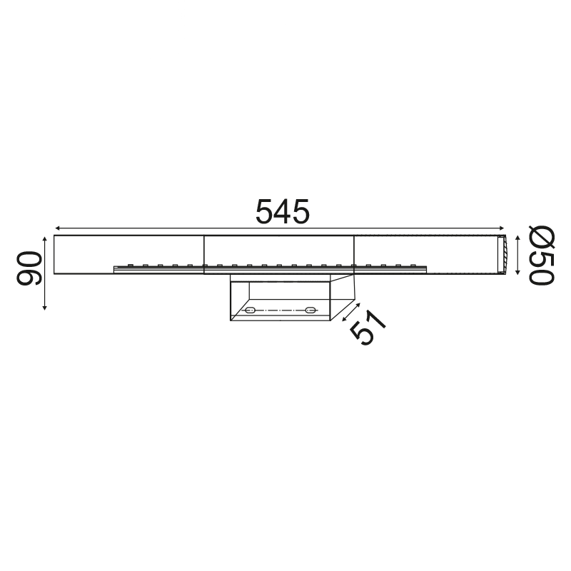 ^ ΕΠΙΤΟΙΧΟ Φ/Σ LED SMD 13W 4000K 980LM IP44 TINKI ΑΚΡΥΛ.+ΜΕΤ/ΚΟ 55Χ5,1Χ9CM TINKI