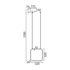 ^ΚΡΕΜΑΣΤΟ Φ/Σ LED 9W 3000K 870LM ΛΕΥΚΟ ΜΕΤΑΛΛΙΚΟ 22X11XH129CM SYMETRIA - ledmania.gr