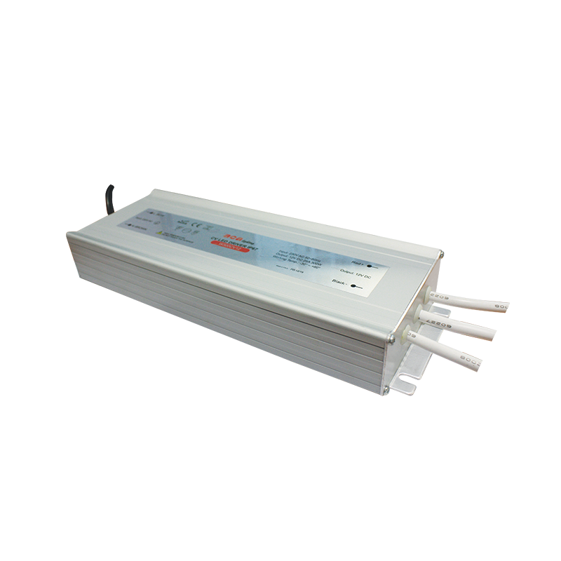 ^METAL CV LED DRIVER 300W 230V AC-12V DC 25A IP67 WITH CABLES