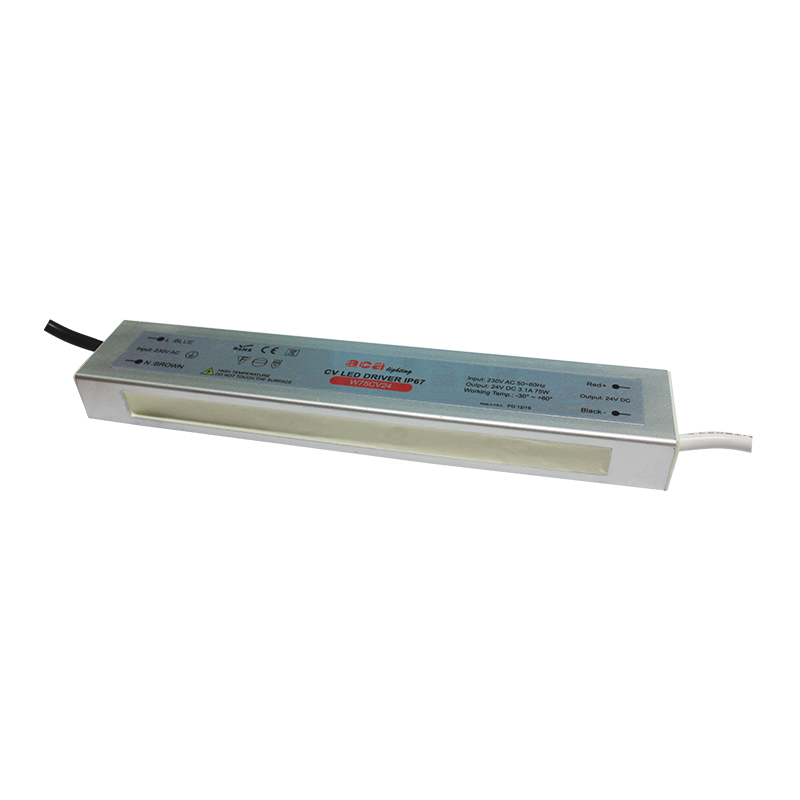 ^METAL CV LED DRIVER 75W 230V AC-24V DC 3.1A IP67 WITH CABLES
