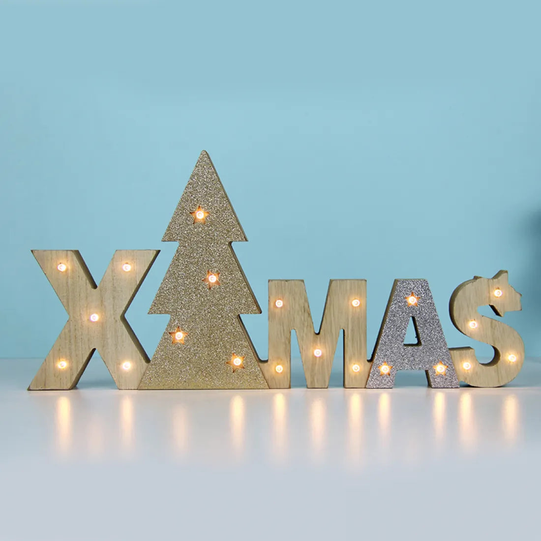 ΧΡΙΣΤ/ΚΟ ΔΙΑΚ/ΚΟ ΞΥΛΙΝΟ XMAS 21LEDS ΘΕΡΜΟ ME ΜΠΑΤΑΡΙΕΣ 2*ΑAΑ - ledmania.gr