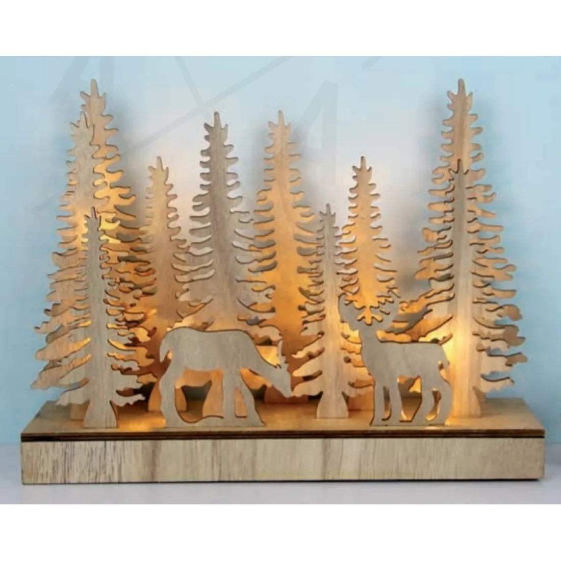 ΧΡΙΣΤ/ΚΟ ΔΙΑΚ/ΚΟ PLYWOOD XMAS SCENERY TREE 22LED ΘΕΡΜΟ ΜΠΑΤΑΡΙΑΣ 2*ΑΑ - ledmania.gr