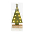 WOODEN GREEN TREE GOLD GLITTER STAR 10 MINI LED ΛΑΜΠ. ΜΠΑΤ. (2xAA), ΘΕΡΜΟ IP20, 12.5X4.5X27CM - ledmania.gr