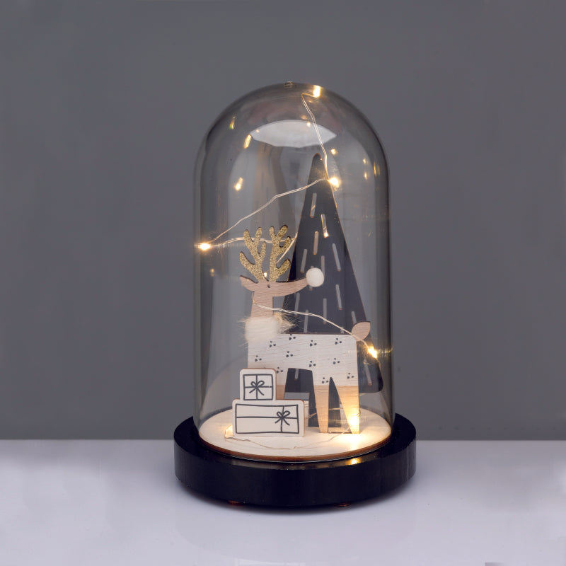 ^WOODEN DEER WITH PLASTIC COVER(XMAS TREE) 8MINI LED ΔΙΑΚ ΘΕΡΜ ΛΑΜΠ ΜΠΑΤ 2ΧΑΑΑ(ΣΥΜΠΕΡΙΛ)ΔΙΑΜ11*19cm - ledmania.gr
