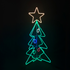 3D CHRISTMAS TREE 1000 LED ΔΙΠΛΗΣ ΟΨΗΣ ΦΩΤ. 9,5m ΠΟΛΥΧΡ. ΣΤΑΘΕΡΟ IP65 75*75*130cm 1,5m ΚΑΛ. - ledmania.gr