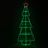 CHRISTMAS TREE 100 LED ΛΑΜΠ ΣΕΙΡΑ ΠΡΑΣΙΝΟ ΜΕ ΚΟΚΚΙΝΟ ΑΣΤΕΡΙ ΣΤΑΘΕΡΟ IP44 60*150cm 5m ΚΑΛ. - ledmania.gr
