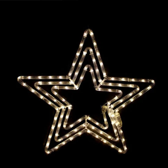 3 STARS" 108 LED ΣΧΕΔΙΟ 4.5m ΜΟΝΟΚΑΝΑΛ ΦΩΤΟΣΩΛ ΘΕΡΜΟ ΛΕΥΚΟ ΜΗΧΑΝΙΣΜΟ FLASH IP44 56cm 1.5m ΚΑΛ.