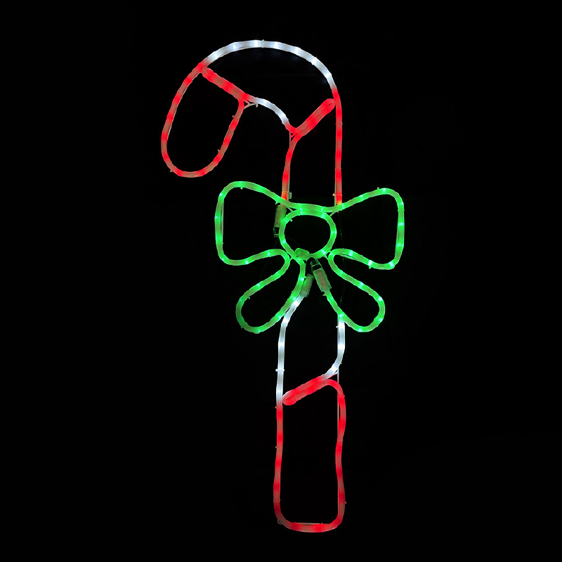 CANDY CANE 120 LED  ΜΟΤΙΦ 5m ΜΟΝΟΚ. ΦΩΤΟΣ. ΠΟΛΥΧΡ. ΣΤΑΘΕΡΟ IP65  45*90cm 1.5m ΚΑΛ. - ledmania.gr