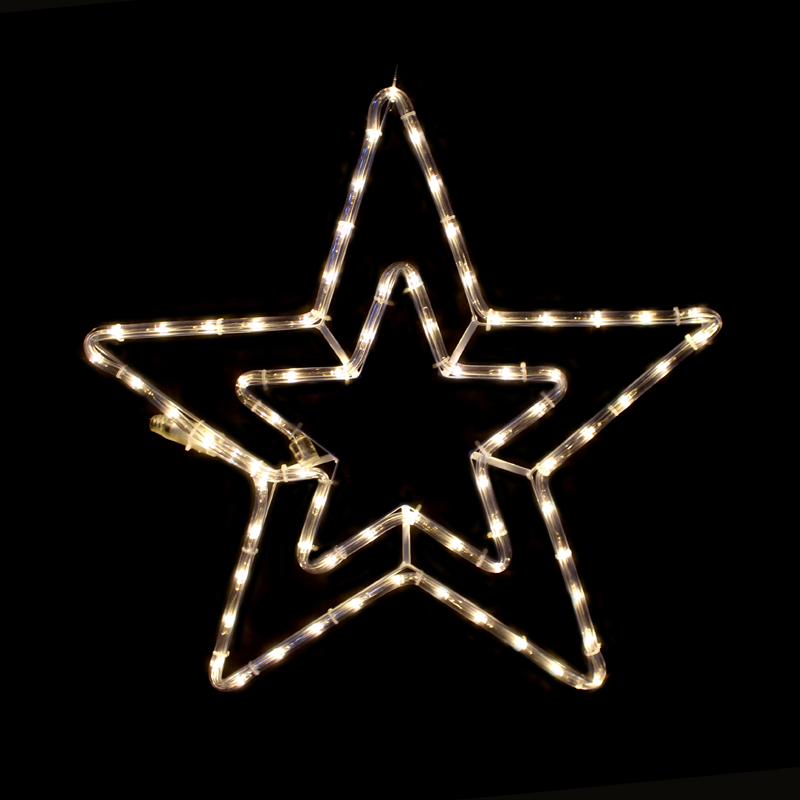 ^ "DOUBLE STARS" 60 LED ΣΧΕΔΙΟ 2.5m ΜΟΝΟΚΑΝΑΛ ΦΩΤΟΣΩΛ ΘΕΡΜΟ ΛΕΥΚΟ IP65 46cm 1.5m ΚΑΛΩΔ