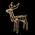 STANDING REINDEER WITH MOTOR 264 LED 11m ΜΟΝΟΚ. ΦΩΤ. ΘΕΡΜΟ ΛΕΥΚ ΣΤΑΘΕΡΟ IP65 100*58*116cm 1,5m ΚΑΛ - ledmania.gr