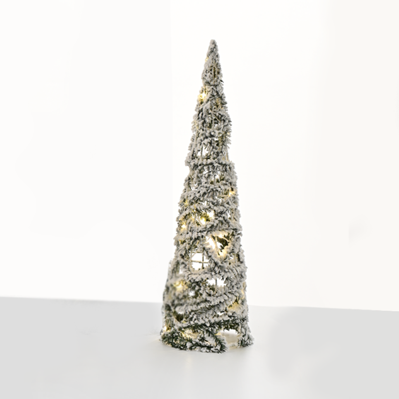 “GREEN PINE NEEDLE CONE TREE” 40 MINI WW LED ΛΑΜΠ. ΜΠΑΤ. 3ΧΑΑ,IP20 Φ20.5X80cm - ledmania.gr