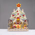 WOODEN XMAS TREE WITH FIREPLACE 16 LED ΘΕΡΜΑ  ΔΙΑΚΟΣΜΗΤΙΚΟ ΜΠΑΤ 2ΧΑΑ IP20 21.5x6x40cm - ledmania.gr
