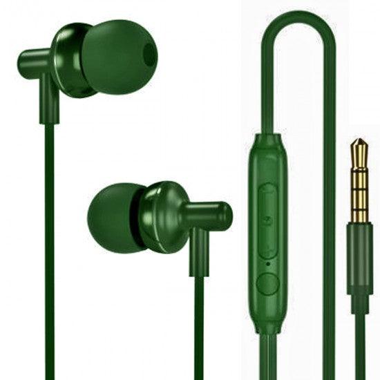 XO EP35 Metal In-ear 1.2M Πράσινο - ledmania.gr
