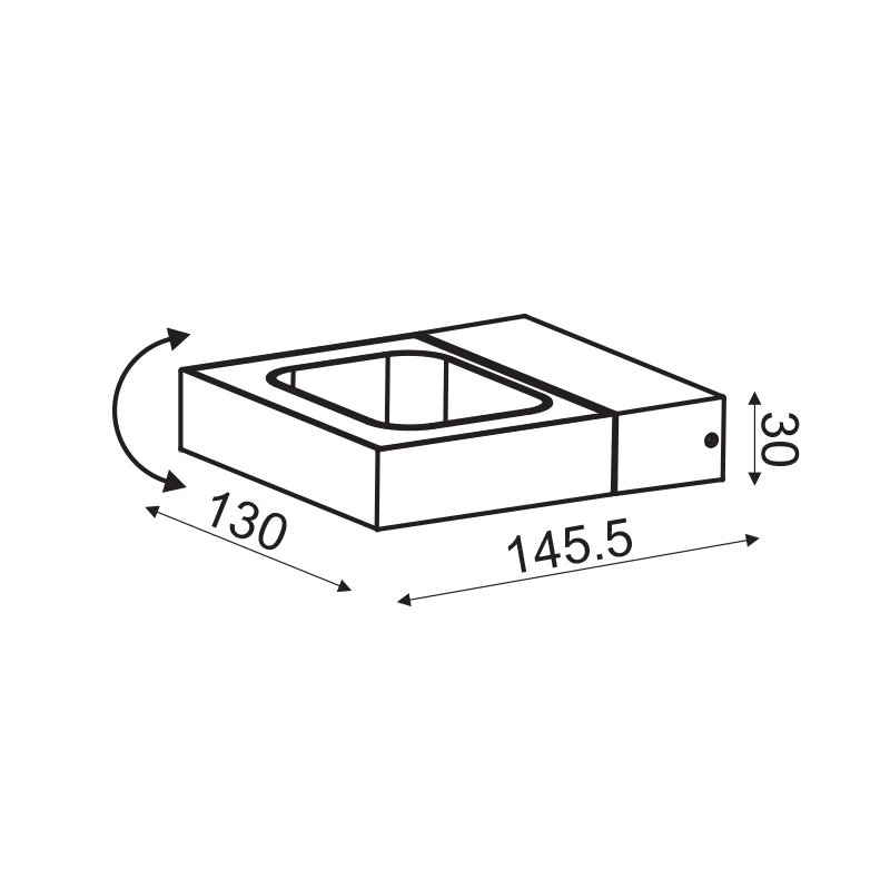 ΕΠΙΤΟΙΧΟ Φ/Σ LED 6W 3000K ΑΛΟΥΜΙΝΙΟ ΧΡΥΣΟ 14,5X13X3CM - ledmania.gr