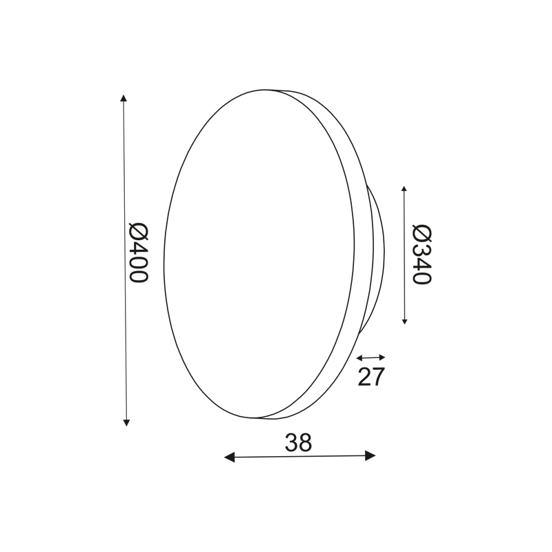 ΕΠΙΤΟΙΧΟ Φ/Σ LED 24W 3000Κ 1920LM ΑΝ.ΚΑΦΕ ΔΕΡΜΑ MDF ΚΥΚΛΟΣ Φ40ΧΗ3,6CM ECLIPSE - ledmania.gr