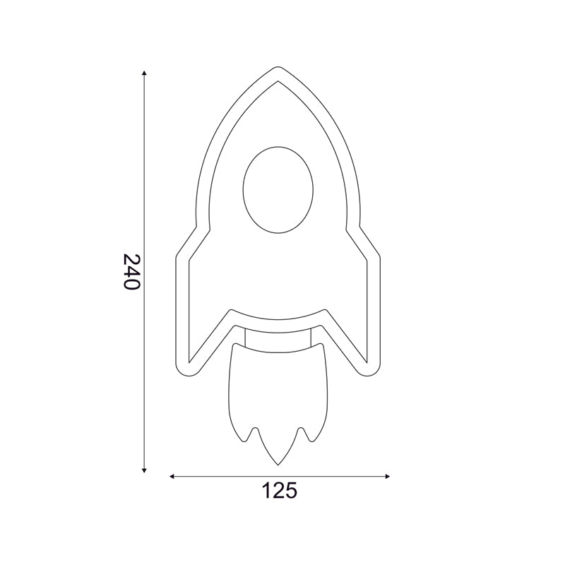 ΕΠΙΤΟΙΧΟ Φ/Σ LED 5.5W 3000K 385LM NASA ΜΑΥΡΟ MDF 24X13X3.8CM